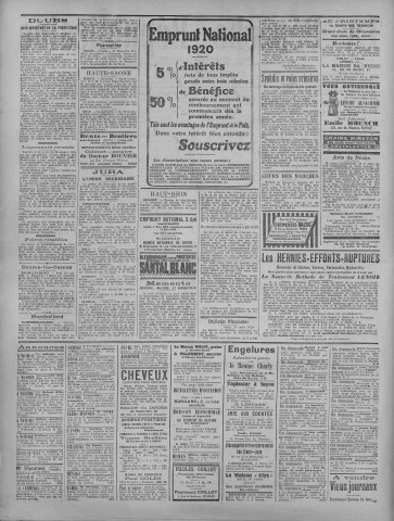 14/03/1920 - La Dépêche républicaine de Franche-Comté [Texte imprimé]