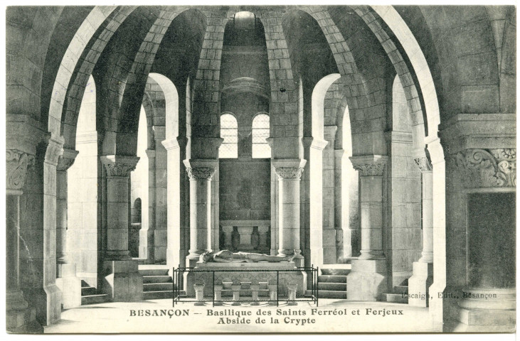 Besançon - Basilique des Saints Ferréol et Ferjeux Abside de la crypte [image fixe] , Besançon : Escaigh, 1904/1930