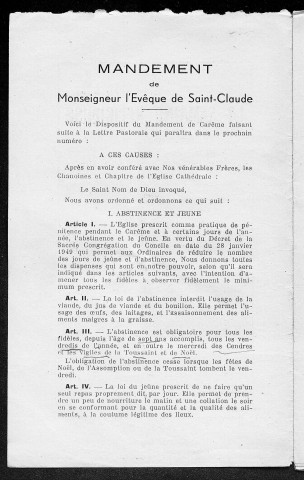 07/02/1952 - La Semaine religieuse du diocèse de Saint-Claude [Texte imprimé]