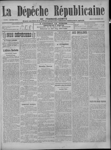 17/11/1910 - La Dépêche républicaine de Franche-Comté [Texte imprimé]