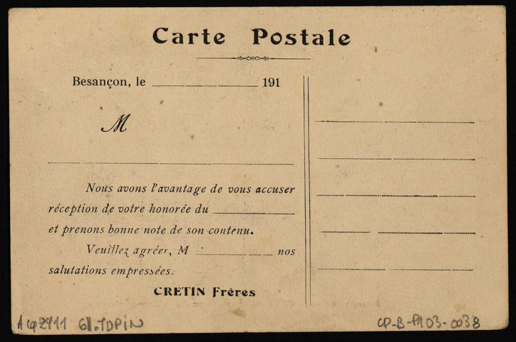 Etablissements A. Gerst. Besançon (Doubs) [image fixe] , Besançon : C.L.B, 1914/1930