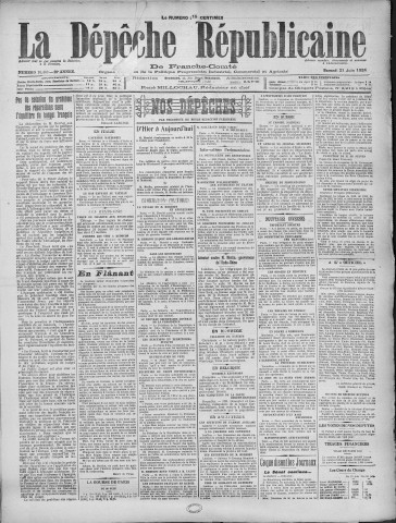 21/06/1924 - La Dépêche républicaine de Franche-Comté [Texte imprimé]