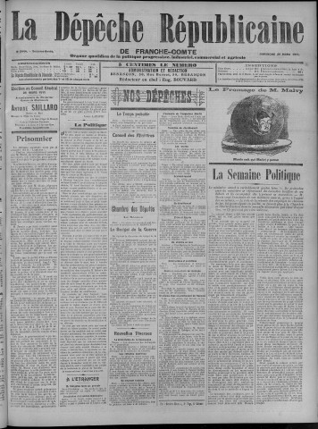 26/03/1911 - La Dépêche républicaine de Franche-Comté [Texte imprimé]