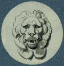 Tête de lion / Jean-Honoré Fragonard , [S.l. : Rome ?] : [J.-H. Fragonard], [1773-1774]