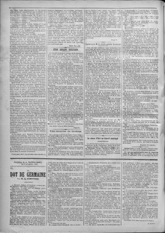 11/11/1891 - La Franche-Comté : journal politique de la région de l'Est
