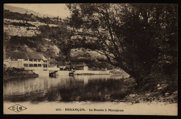 Besançon-les-Bains - Le Doubs à Mazagran [image fixe] , Besançon : Etablissements C. Lardier - Besançon, 1914/1925