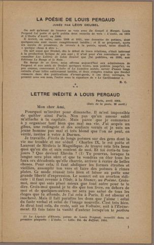 04/1948 - Bulletin / Société des amis de Léon Deubel