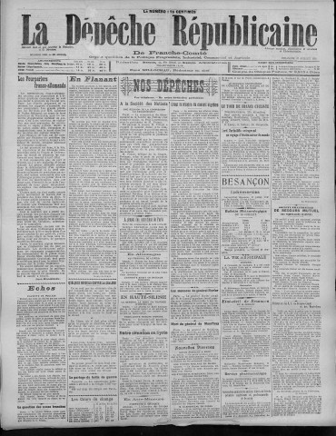 17/07/1921 - La Dépêche républicaine de Franche-Comté [Texte imprimé]