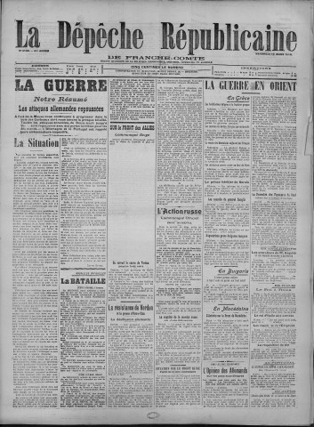 10/03/1916 - La Dépêche républicaine de Franche-Comté [Texte imprimé]