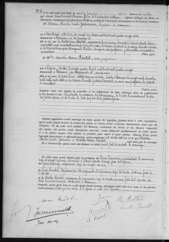 Registre des mariages, 1908