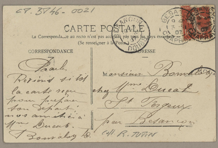 Besançon - L'Inventaire à St-Jean 12 février 1906. Les Troupes devant la Cathédrale. [image fixe] , 1904/1907