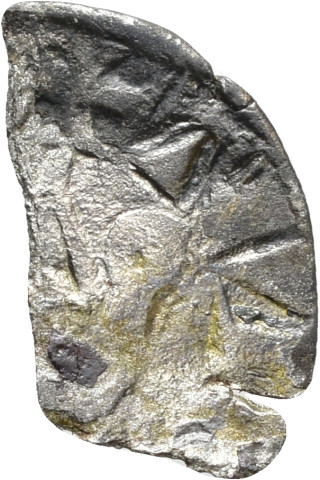 874.1.93.3 - pièce de monnaie (fragment, 1) ; denier tournois