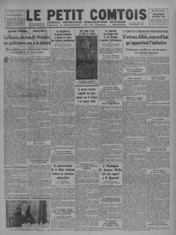 30/03/1940 - Le petit comtois [Texte imprimé] : journal républicain démocratique quotidien