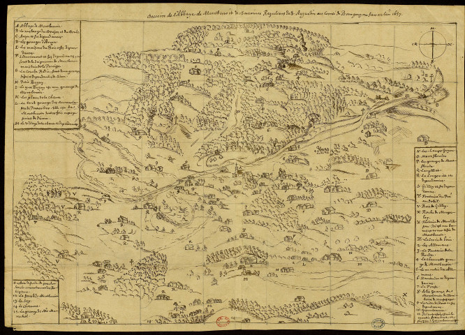Terres de l'abbaye de Montbenoît [dessin] , [S.l.] : [s.n.], [1657]
