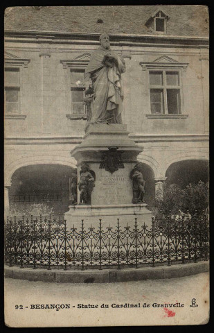 Besançon - Statue du Cardinal de Granvelle. [image fixe] : LR, 1904/1921