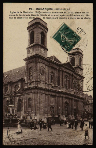 Besançon. - Eglise de la Madeleine, Pont Battant, A. Goulory [image fixe] , Besançon, 1904/1930