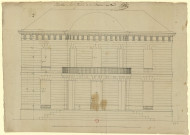 Hôtels Tassin de Villiers et Tassin de Moncourt, à Orléans. Elévation sur le jardin / Pierre-Adrien Pâris , [S.l.] : [P.-A. Pâris], [1791]