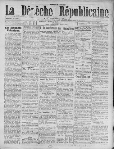 02/03/1921 - La Dépêche républicaine de Franche-Comté [Texte imprimé]
