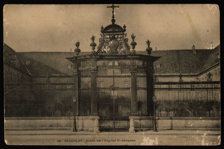 Besançon - Besançon - La Grille de l'Hôpital St-Jacques (1703). [image fixe] , 1897/1904