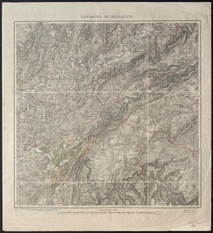 Environs de Besançon [Document cartographique] , Paris : impr. du Service géographique de l'armée, 1895/1897