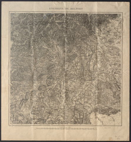 Environs de Belfort [Document cartographique] , Paris : impr. du Service géographique de l'armée, 1896