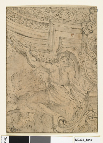 Composition architecturale, d'après Pierre de Cortone au Palais Pamphilj à Rome