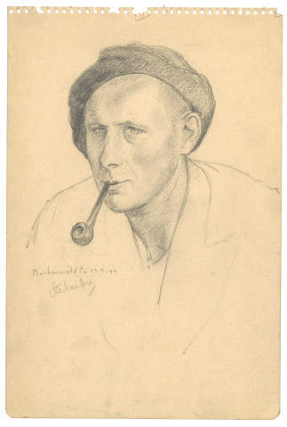 Portrait, dessin de Léon Delarbre