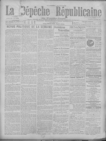 07/11/1920 - La Dépêche républicaine de Franche-Comté [Texte imprimé]
