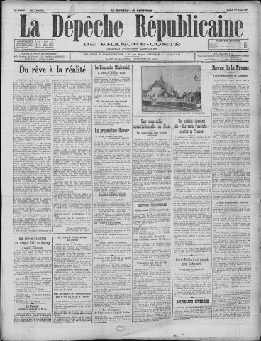 27/06/1932 - La Dépêche républicaine de Franche-Comté [Texte imprimé]