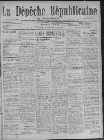 17/07/1909 - La Dépêche républicaine de Franche-Comté [Texte imprimé]