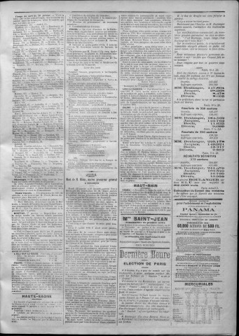 28/01/1889 - La Franche-Comté : journal politique de la région de l'Est