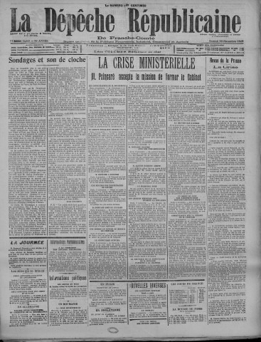 10/11/1928 - La Dépêche républicaine de Franche-Comté [Texte imprimé]
