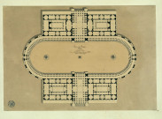 Projet d'un palais public ou hôtel de ville composé à Rome en 1774. Plan / Pierre-Adrien Pâris , [S.l.] : [P.-A. Pâris], [1774]