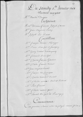 Registre des délibérations municipales 1er janvier - 31 décembre 1718