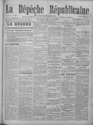 11/10/1918 - La Dépêche républicaine de Franche-Comté [Texte imprimé]