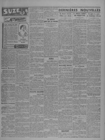 25/10/1933 - Le petit comtois [Texte imprimé] : journal républicain démocratique quotidien