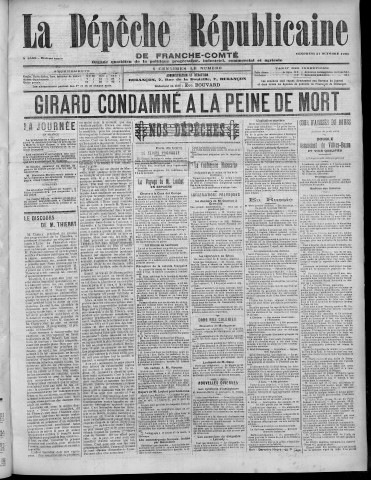 27/10/1905 - La Dépêche républicaine de Franche-Comté [Texte imprimé]