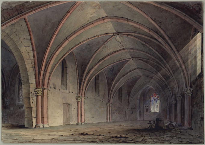 [Intérieur de l'église du Saint-Esprit, aujourd'hui Temple protestant] [dessin] / par P. Marnotte , [S.l. : Besançon ?] : [P. Marnotte], [1800-1899]