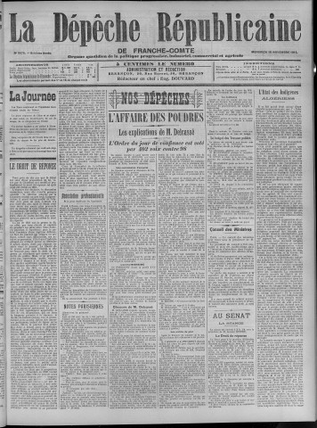 15/11/1911 - La Dépêche républicaine de Franche-Comté [Texte imprimé]