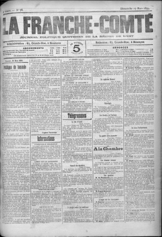 17/03/1895 - La Franche-Comté : journal politique de la région de l'Est