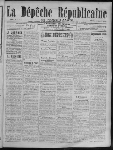 15/07/1906 - La Dépêche républicaine de Franche-Comté [Texte imprimé]