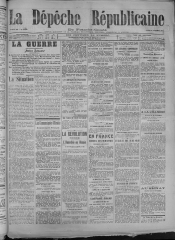 24/11/1917 - La Dépêche républicaine de Franche-Comté [Texte imprimé]