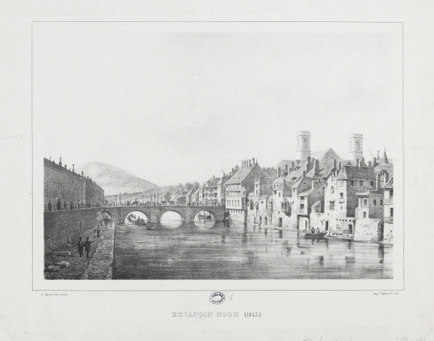 Besançon Nord (1843) [image fixe] / F. Roguet del: et lith:  ; Imp: Valluet Jne edr  : Imprimerie Valluet jeune, 1843
