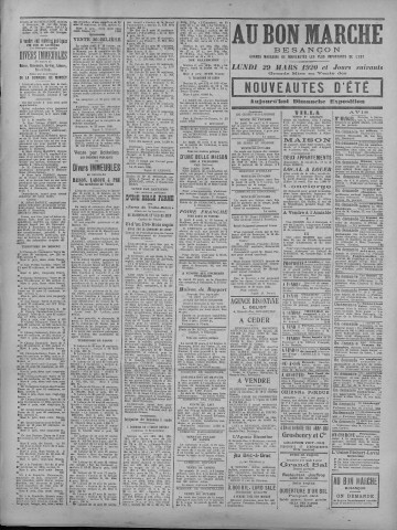 28/03/1920 - La Dépêche républicaine de Franche-Comté [Texte imprimé]