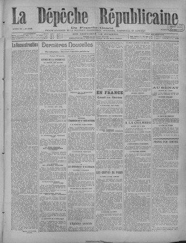 04/06/1919 - La Dépêche républicaine de Franche-Comté [Texte imprimé]