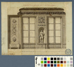 Salle à manger de M. le duc d'Aumont : décoration d'un des grands côtés / Pierre-Adrien Pâris , [S.l.] : [P.-A. Pâris], [1700-1800]