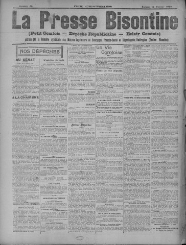 14/02/1920 - La Dépêche républicaine de Franche-Comté [Texte imprimé]