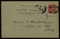 Carte lettre imprimée "Direction de l'Institut & du Jardin Botanique de l'Université de Besançon" [image fixe] , 1906