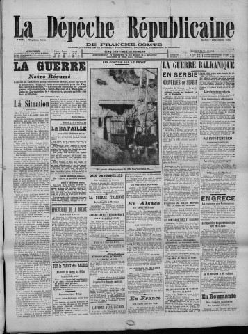 07/12/1915 - La Dépêche républicaine de Franche-Comté [Texte imprimé]