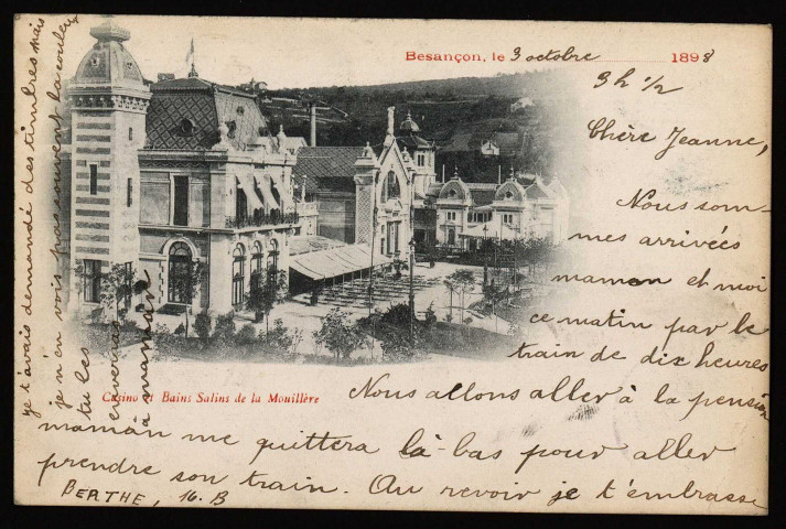 Besançon-les-Bains - Casino et Bains Salins de la Mouillère [image fixe] , 1897/1898